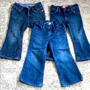Toddler boot cut style jean lot